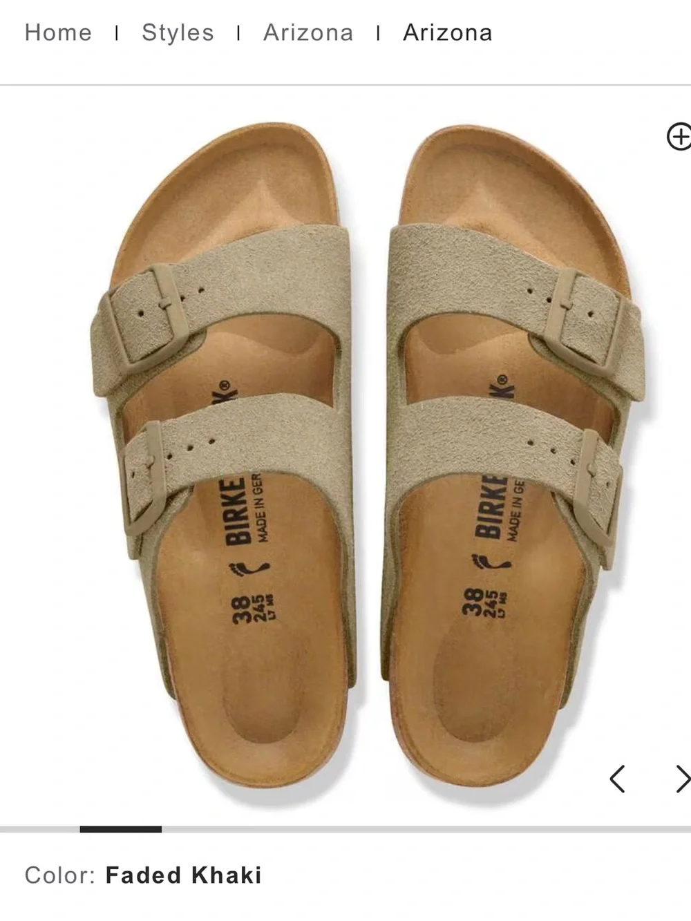 BIRKENSTOCK Arizona Suede Leather - size 13-13.5 MEN - regular width